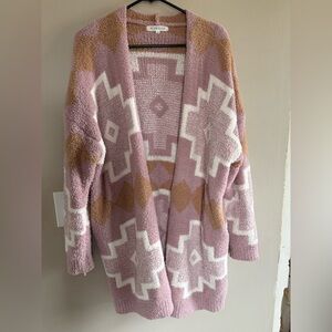 Blakely Warm & Cozy Aztec Printed Cardigan with pockets